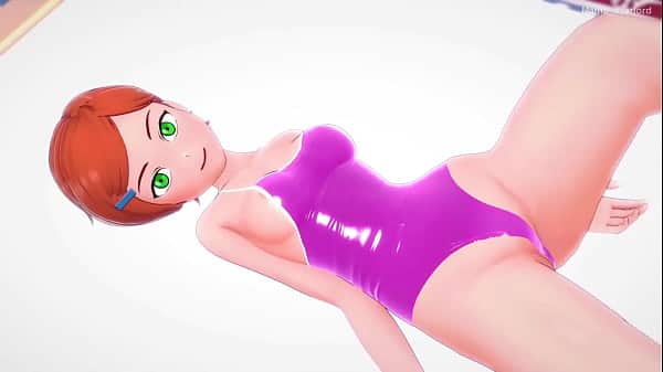 Gwen (version adulta) se pone su traje de baño para follar en su cuarto