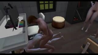 Two lesbians devour each other’s pussy while an intellectual guy watches them – Part 2
