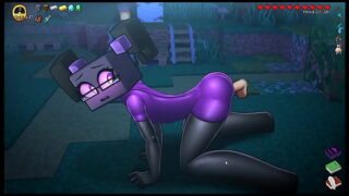 HornyCraft [ Parody Hentai game PornPlay ] Ep.50 BDSM spanking and latex suit with endergirl !