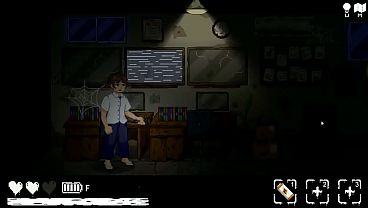 New hentai game man with flashlight having sex with a hot maid in No exit apartment erotic game