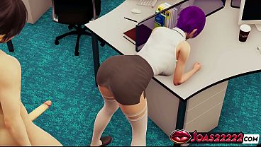 Reze the Office Slut in a Mini Skirt – 3D Hentai Experience with Big Ass Spanking, Intense Pussy Fingering Wet Orgasm